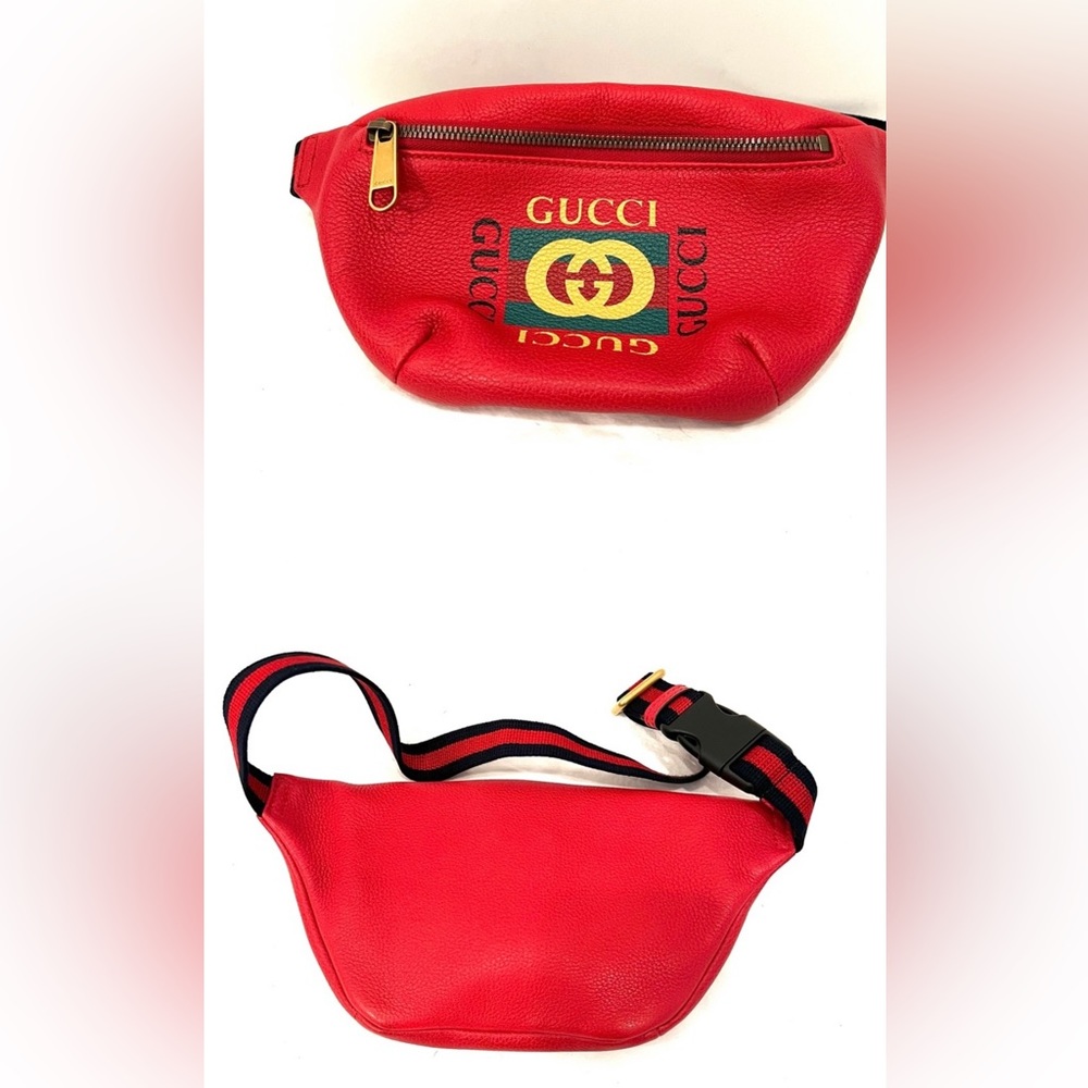 Gucci small leather logo belt bag